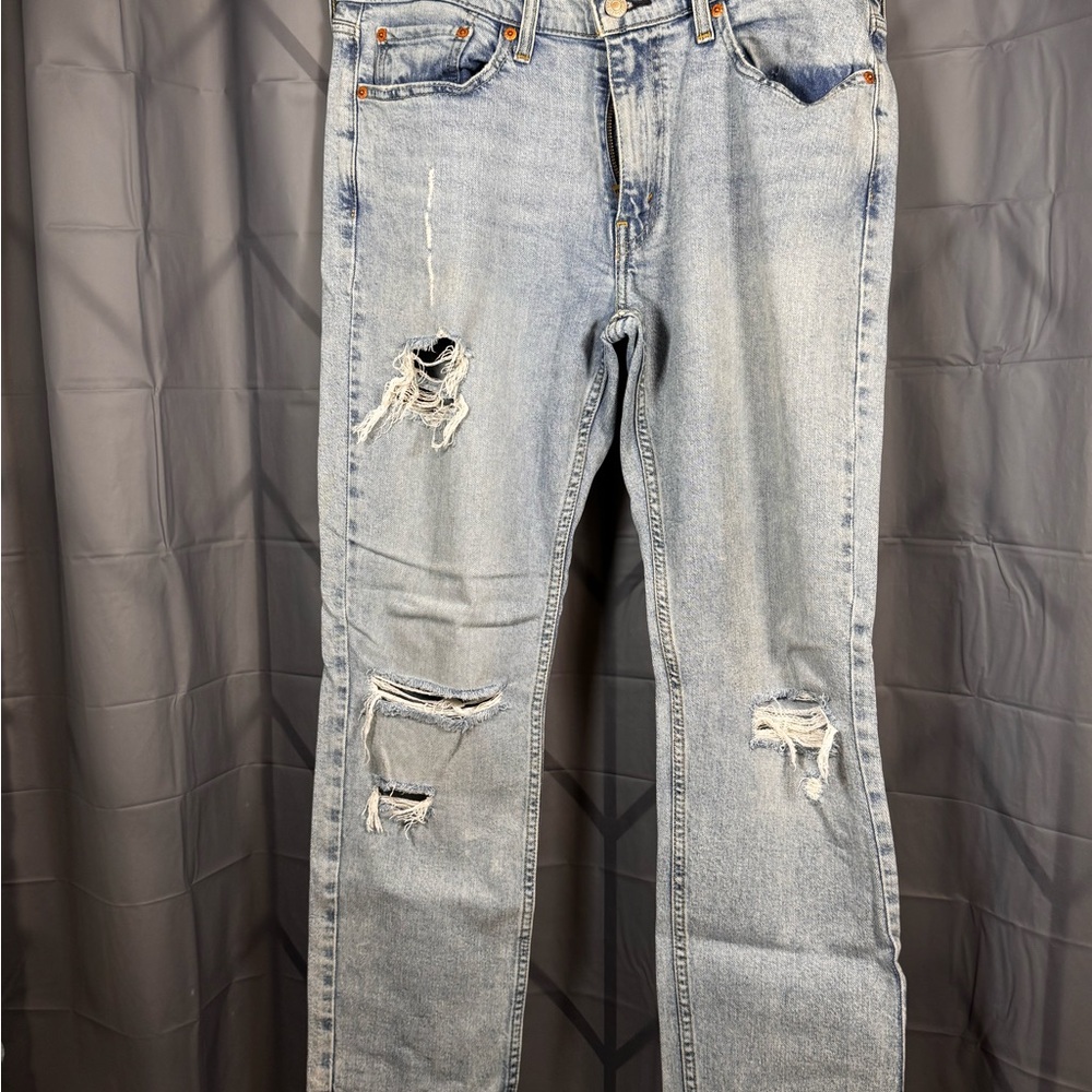 Distressed Light Blue Jeans